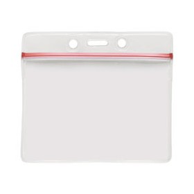 Porte-badge souple transparent Hermétique Modèle horizontal PB-0019-H0 (lot de 100) ACPB0019H0