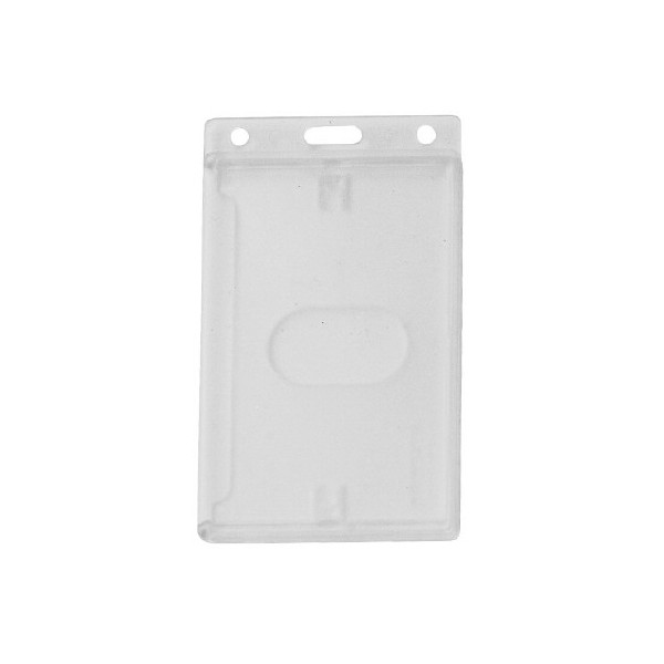 Porte-badge rigide dépoli 2 faces vertical avec attache externe (lot de 100) ACPB2002VT