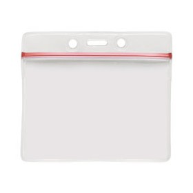 Porte-badge souple transparent Hermétique Modèle horizontal PB-0019-H0 (lot de 100) ACPB0019H0