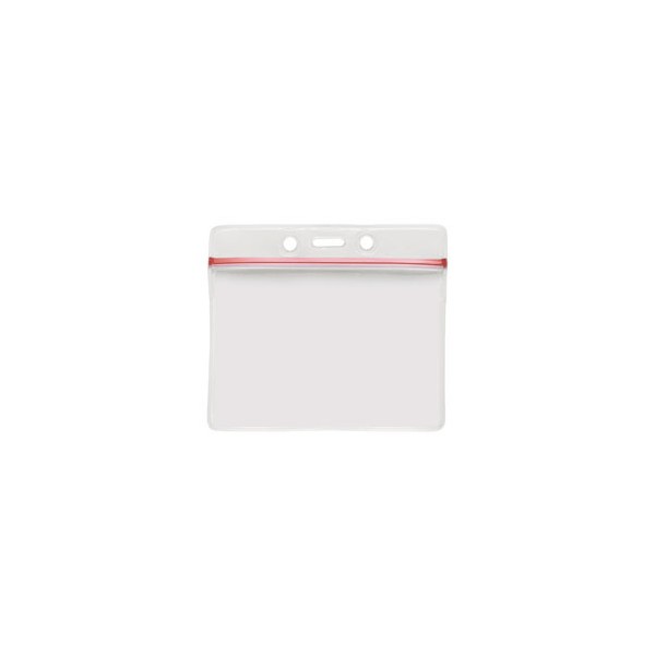 Porte-badge souple transparent Hermétique Modèle horizontal PB-0019-H0 (lot de 100) ACPB0019H0