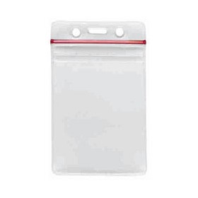 Porte-badge souple transparent Hermétique Modèle vertical PB-0019-V0 (lot de 100) ACPB0019V0